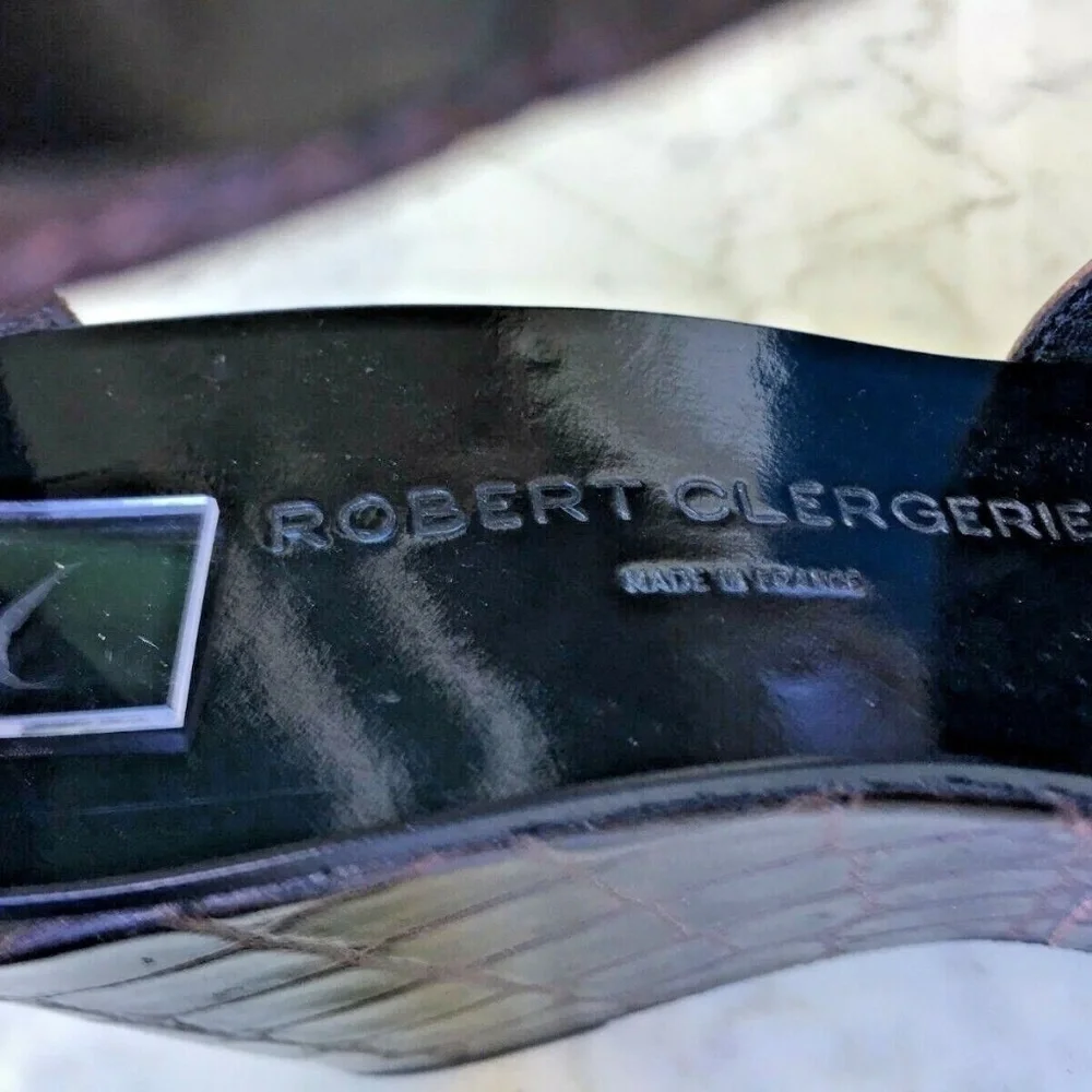 AUTHENTIC ROBERT CLERGERIE WEDGE PLATFROM SANDALS 38.5 - 8 1/2